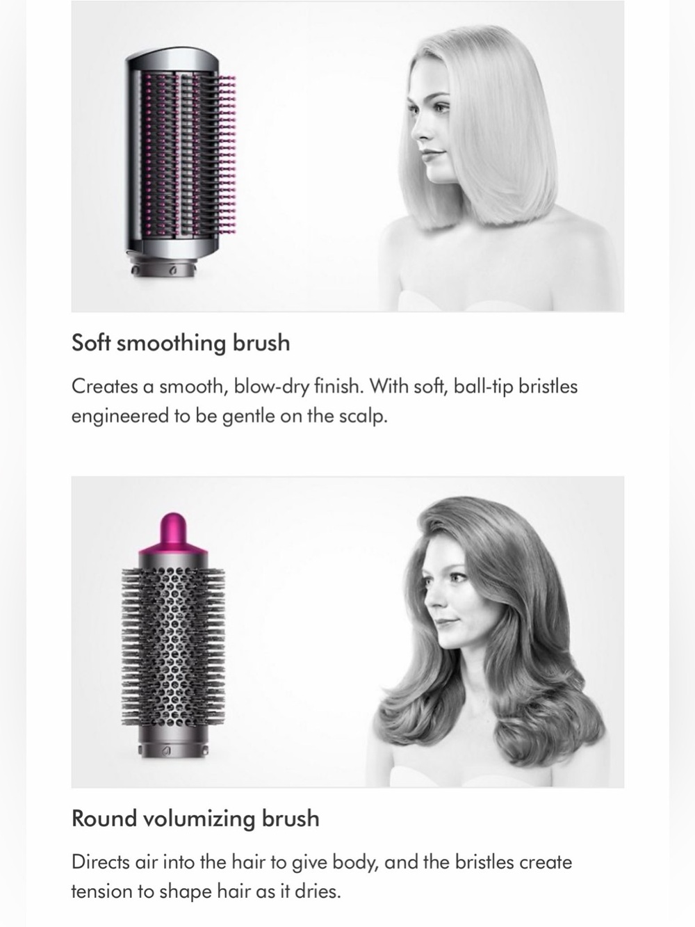 COMPLETE Dyson Multi-Tool Hair Styler Set in Silver and Magenta with Tan Case - Picture 7 of 16